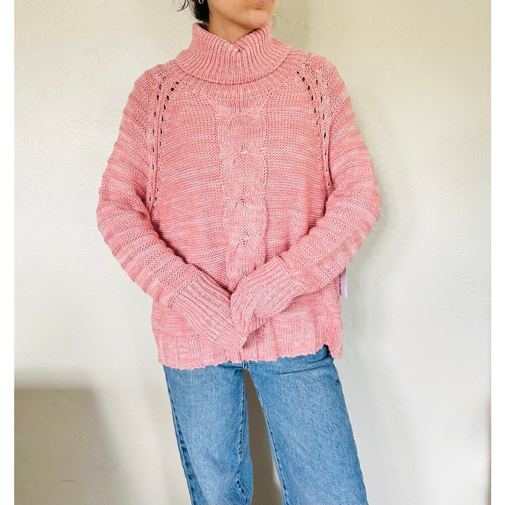 Isla Maude Anthropologie Pink Sweater